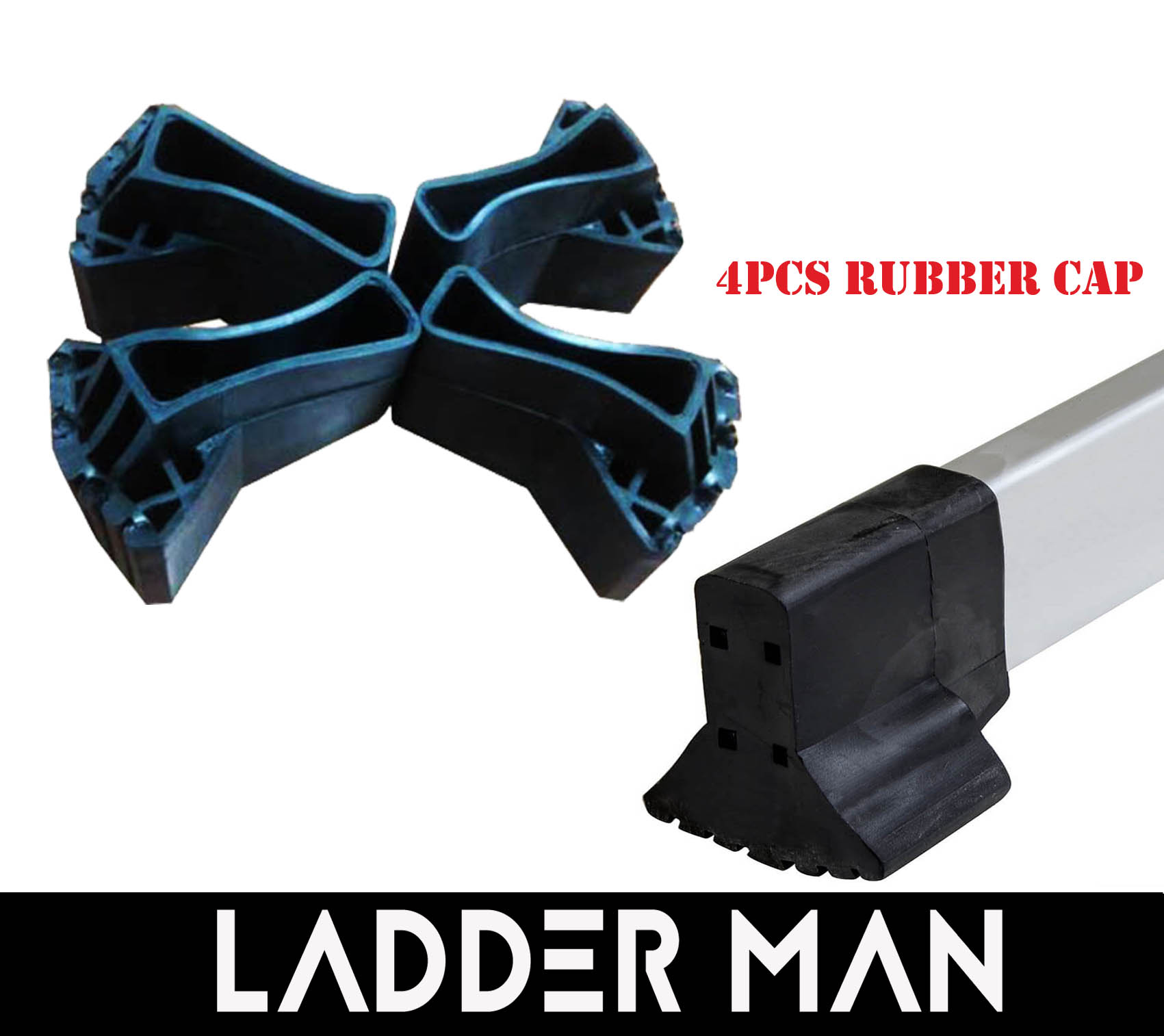 4PCS RUBBER CAP REPLACEMENT STABILIZER BAR MULTIPURPOSE LADDER